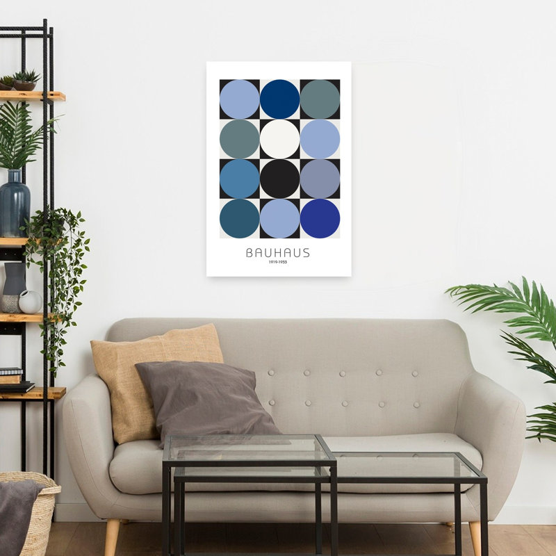 Bauhaus 6, art abstrait moderne, H 24 po x l 16 po
