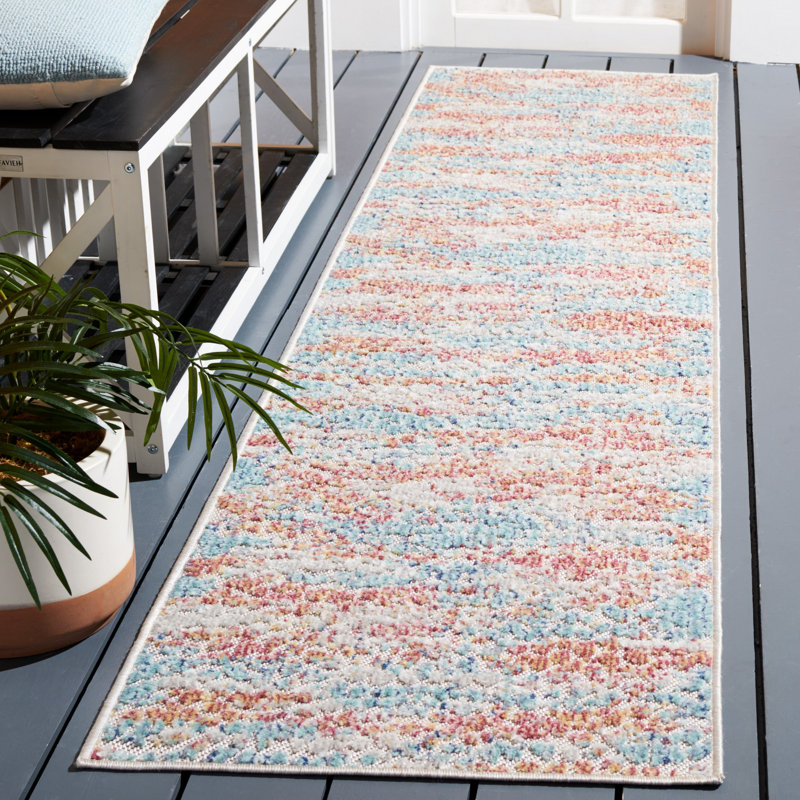 Clerkin Performance Abstract Indoor/Outdoor Area Rug, Runner 2'2" x 9'