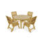 Pepe Garden Furniture Dining Sets 4 - Person Wood Patio Dining Set with Round Table