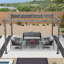 Pergola en aluminium mauve avec auvent-61830300-102355372