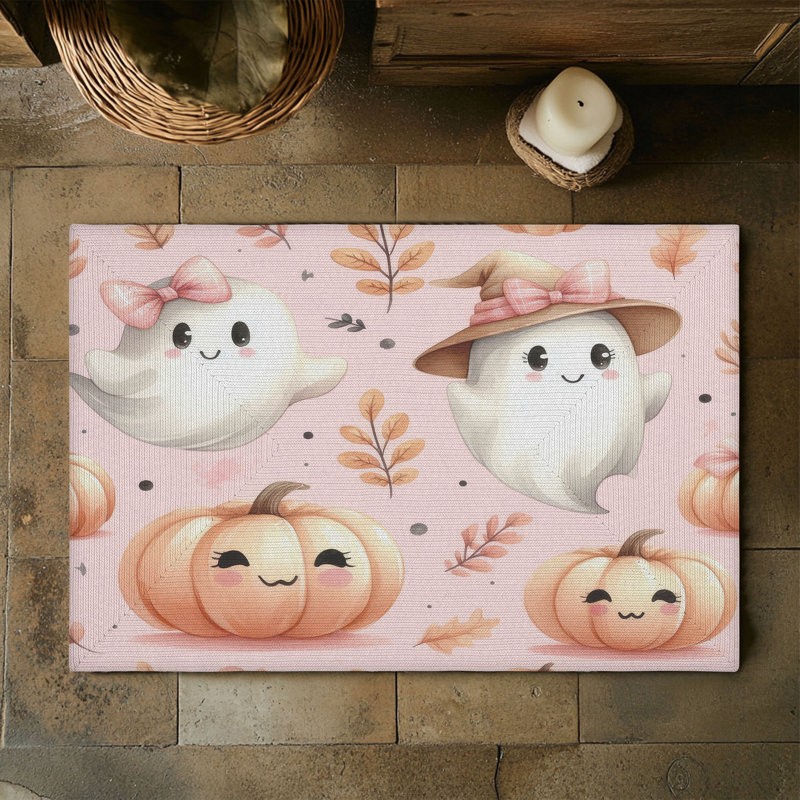 Tapis tressé Ghoul & Pumpkin, Rectangulaire 3 pi x 5 pi