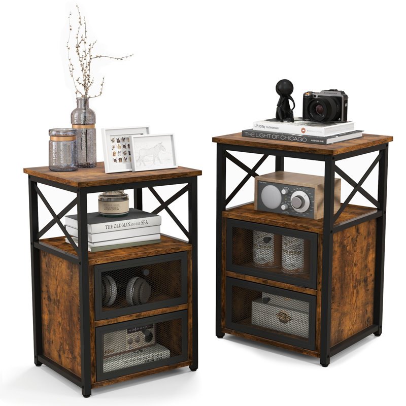 Hintz 40 cm W Bedside Table