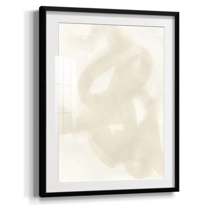 «Lattice Luster III», reproduction encadrée, Papier avec cadre noir, Blanc