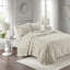 Ensemble de couvre-lit 100% satin de coton capitonné taupe 3 pièces Auturo-611315140-655331533