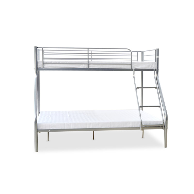 Bunk Bed with Built-in Ladder Included, Silver