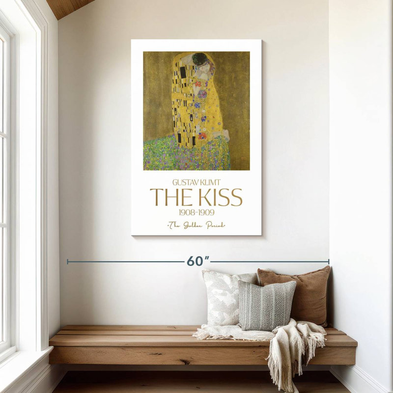 Affiche d'exposition The Kiss Klimt, H 45 po x l 30 po