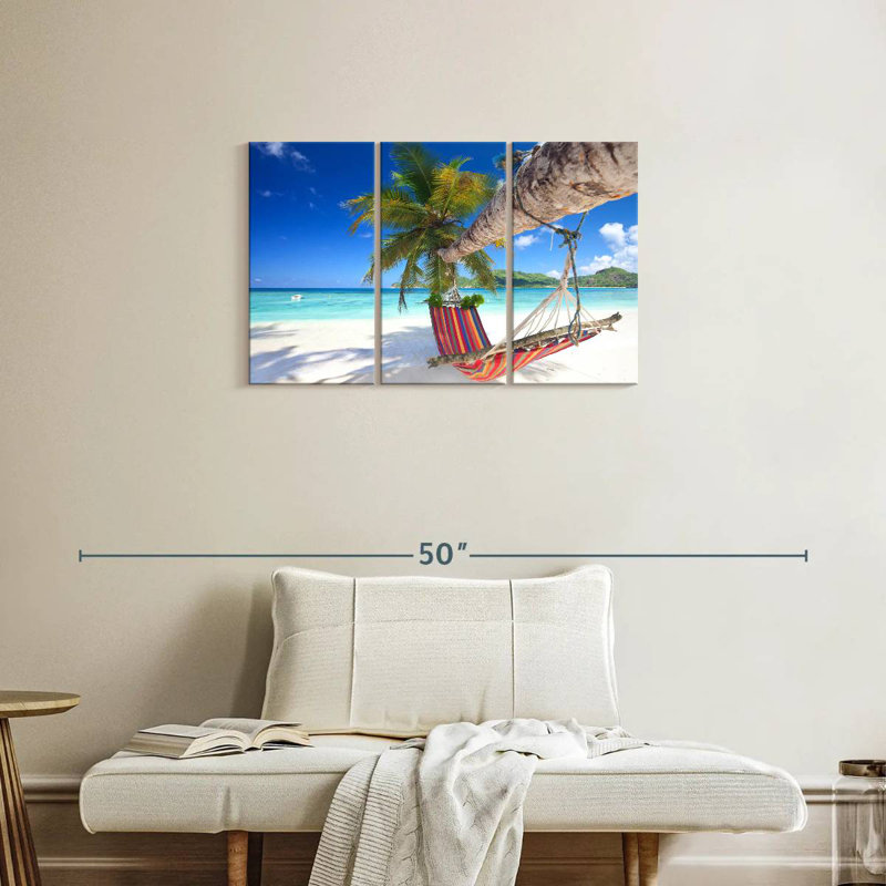 Plage tropicale douillette Gillard, H 20 po x l 33 po