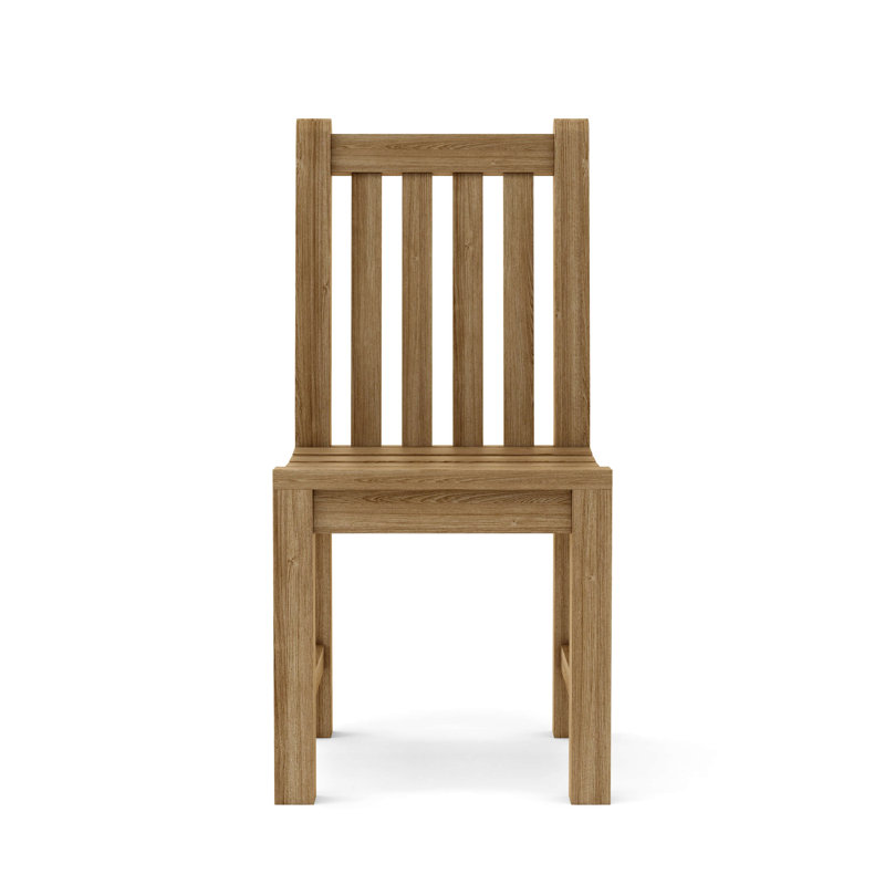 Braxton Teak Brown Armless Dining Side Chair