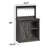 Farmhouse Coffee Bar Cabinet with Storage, Gray Coffee Bar with 6 Hooks, Coffee Bar Table with Sliding Barn Door, Wine Bar Cabinet with Adjustable Shelf for Living Dining Room
