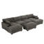 Canapé modulaire réversible en flanelle de fourrure de lapin 6 pièces-1584360429