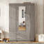 Armoire à miroir 3 portes avec tablettes