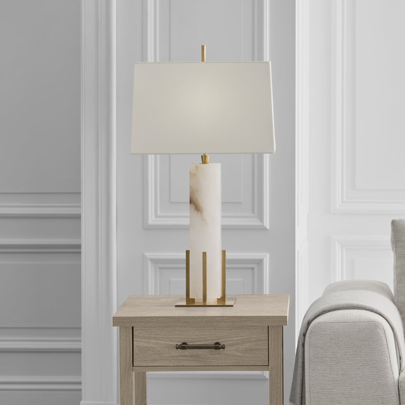 Thomas O'Brien Gironde Large Table Lamp, Crystal/Antique Brass