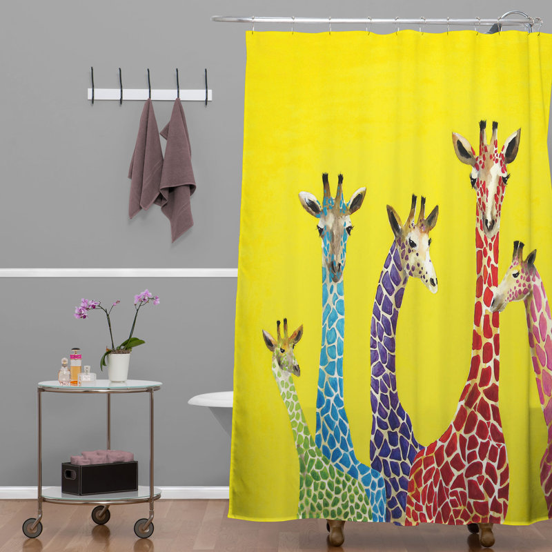 Rideau de douche simple Jellybean Giraffes