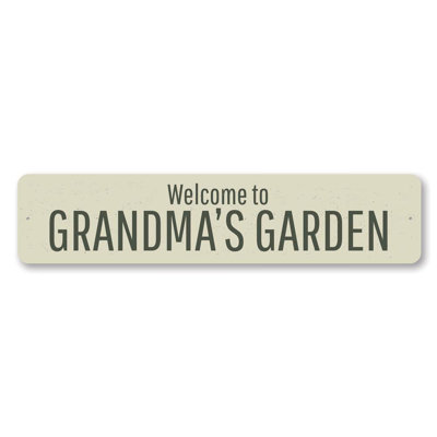 Grandmas Garden Custom Aluminum Sign