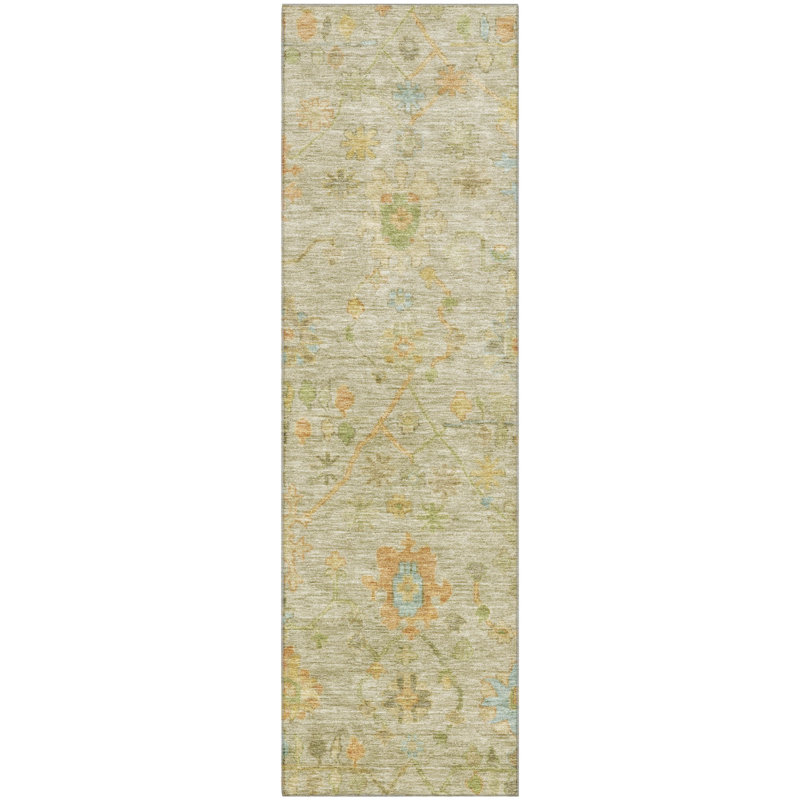 Premium Machine Washable Mayfield AMF1930 Global Rug, Runner 2'3" x 7'6"