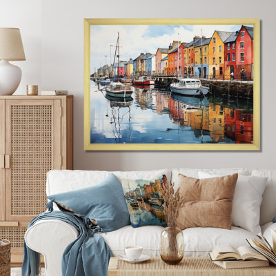 Ireland Harbor Reflectionsan Acrylic II - Ireland Canvas Print