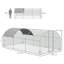 Walk-In Chicken Run Galvanised Chicken Coop with Cover 5.7 x 2.8 x 2m