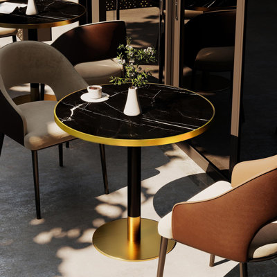 31.5'' Modern Kitchen Table With Sintered Stone Tabletop, Bistro Table For 2-4 Persons For Dining Room/cafe/small Spaces/restaurant