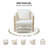 2 - Person Outdoor Swivel Rocking Seating Set With Cushions-1491758828