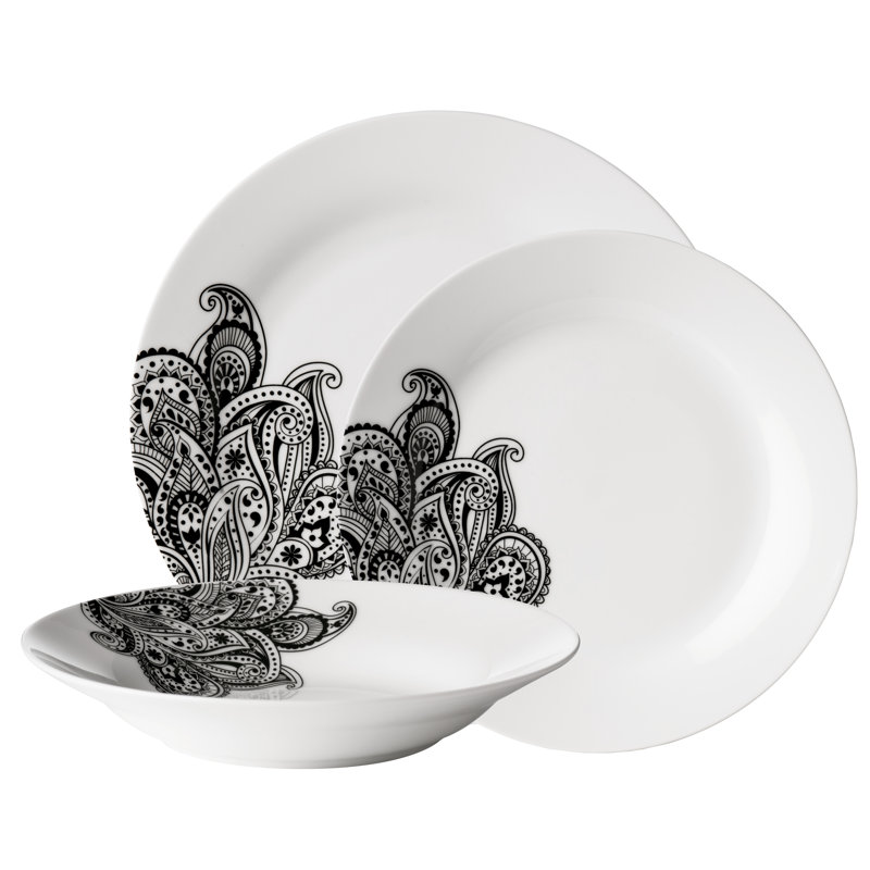 Blanch Piece Porcelain China Dinnerware Set - Service for 4