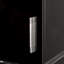 Armoire de rangement autoportante noire pour la cuisine et la salle à manger. Tablettes. 14,16 x 11,71 x 74,19, 56,92 lb Option élégante. Salle à manger, noir. Tablettes, deux portes. Apparence élégante.