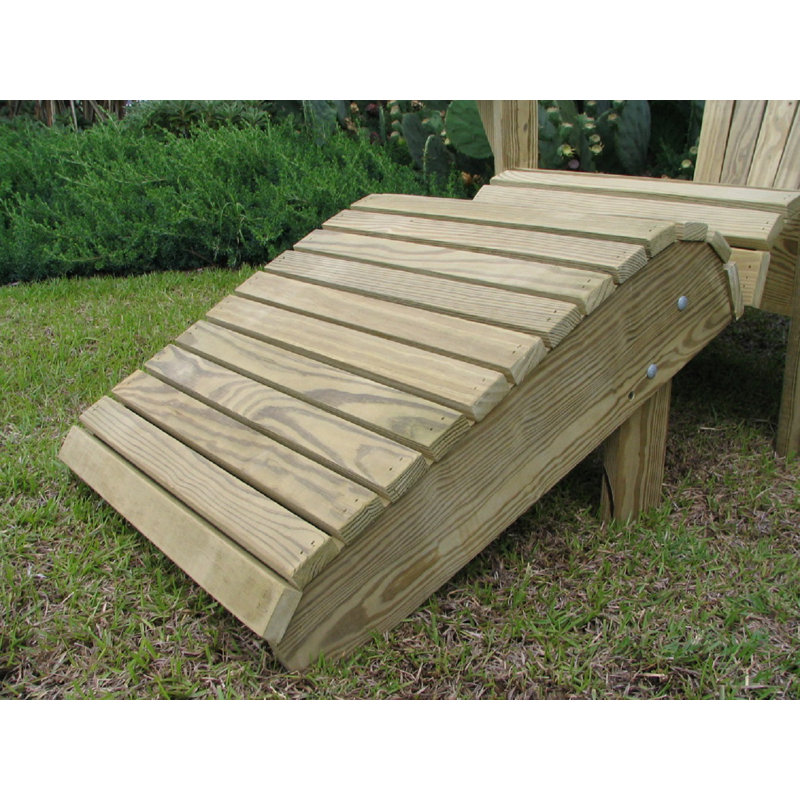 Ensemble de chaises Adirondack en pin traité aux États-Unis 4 pièces - siège d'extérieur classique avec repose-pieds, bois écologique résistant aux intempéries, par Weathercraft