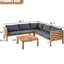 Ensemble de canapé d'extérieur à structure en bois avec coussins Design exotique résistant à l'eau et aux rayons UV-126637940