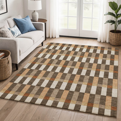 Tapis géométrique Premium lavable à la machine Villers