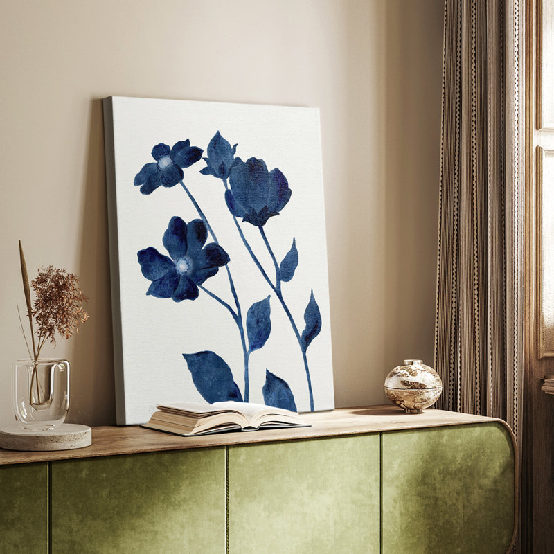 Indigo Bloom I - galerie sur mesure, H 18 po x l 12 po