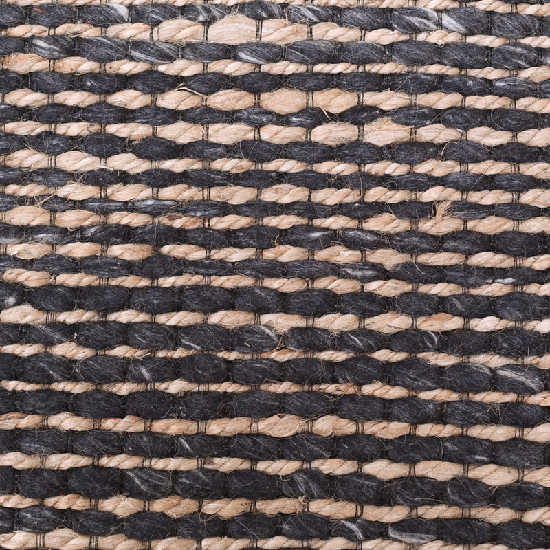 Gemini Geometric Area Rug in Black/Tan, Rectangle 6'7" x 9'8"