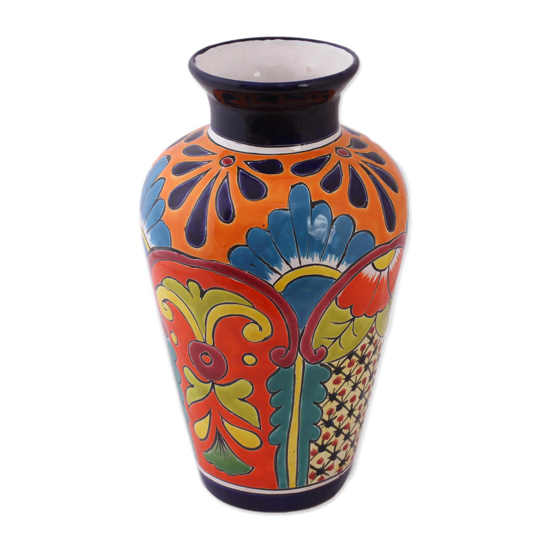 Vase de table en céramique floral