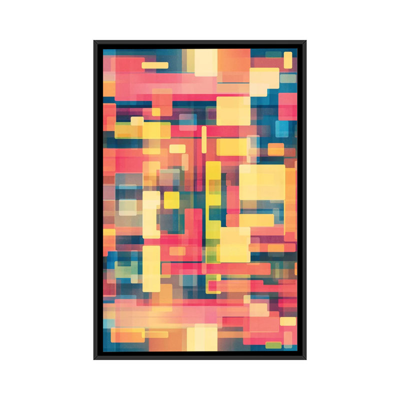 «Hysteria», impression sur toile tendue, H 26 po x l 18 po x P 1,5 po, Toile avec cadre noir, Pas de tapis
