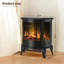 Foyer électrique rétro 1500 W, poêle à flamme portative 3D P 22,05 po x l 23,23 po x H 25,00 po