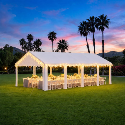13 Ft. W x 26 Ft. D Canopy Tent With 4 Side Walls Heavy Duty Party Tents For Parties