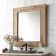 Vintner's Rustic Beveled Oak Bathroom Mirror