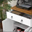 Buffet rustique avec 2 tiroirs, 2 armoires de rangement et 4 portes de style grange pour des solutions de rangement élégantes