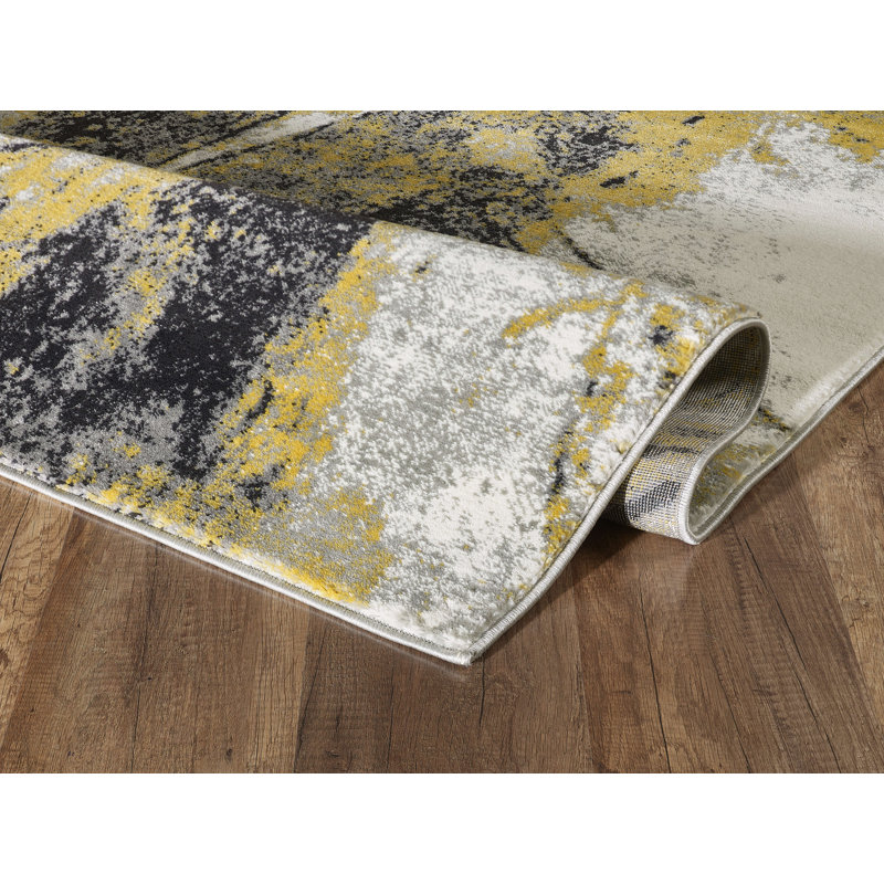 Genebern Abstract Indoor Rug, Rectangle 6' x 9'