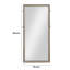 Lyni Standing Floor Mirror with Beveled Frame, Taupe Oak Wood 36x80
