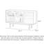 Buffet en noyer et verre de style scandinave