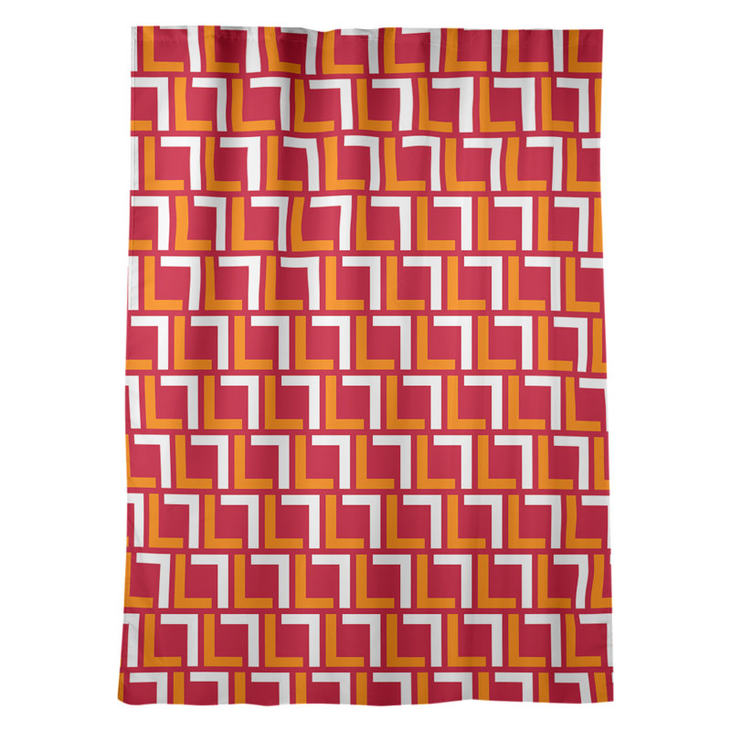 Rideau occultant et isolant avec passe-tringle Luxury, Tampa Bay Throwback Football - orange / blanc / ro