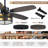 Farmhouse Ceiling Fan With Light And Remote,48" Black Industrial Caged Flush Mount Ceiling Fans For Bedroom (Bulbs not Included)-1285245394-1284790416