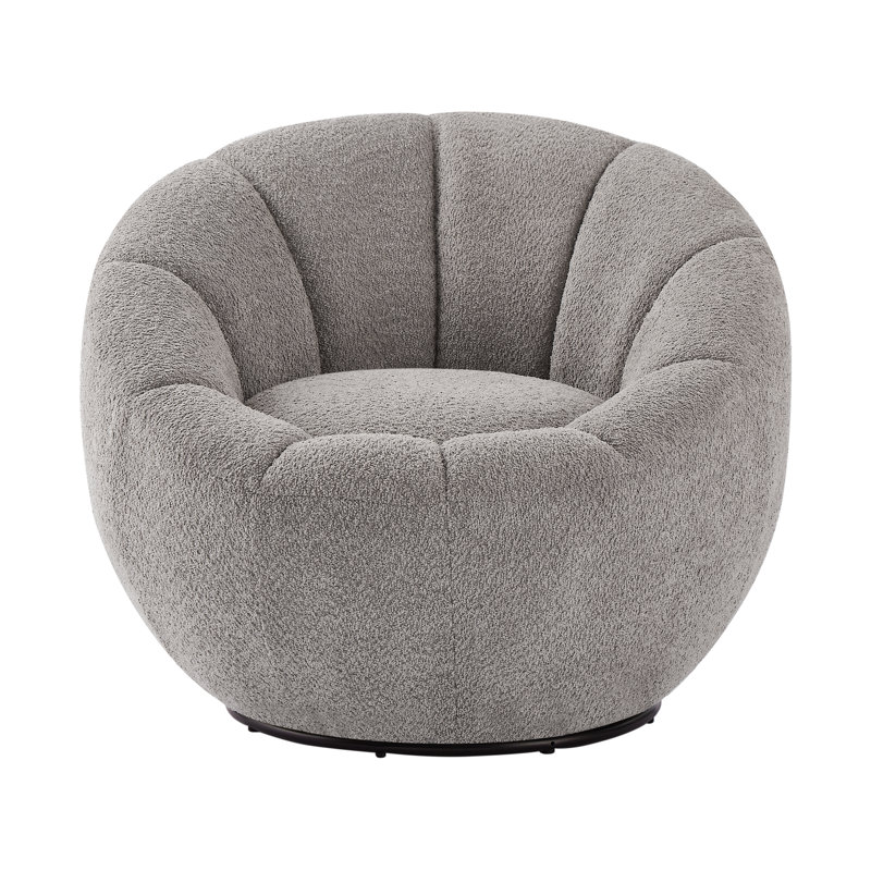 Fauteuil d'appoint pivotant rembourré, Ourson gris