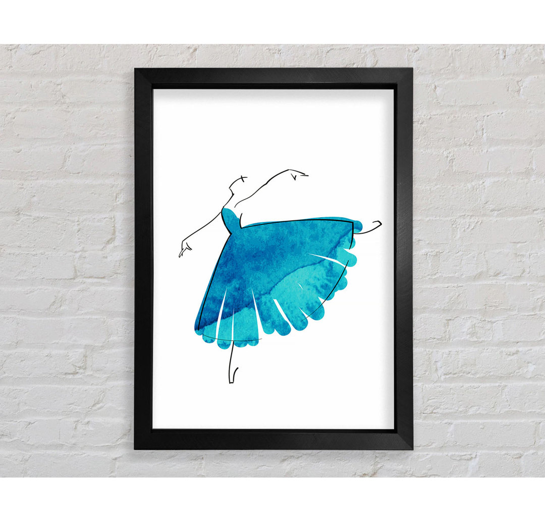 Gerahmtes Leinwandbild Blue Ballerina 2