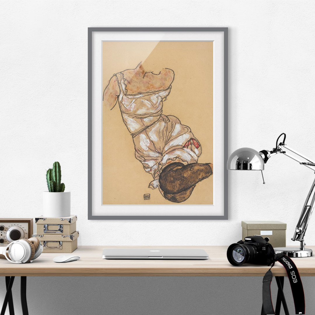 Gerahmtes Poster Female Torso in Underwear