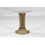 Table d'appoint ronde en marbre 19,69 po avec base en acier inoxydable doré, petite table de chevet blanche, table d'appoint simple pour le salon, la chambre à coucher et le canapé