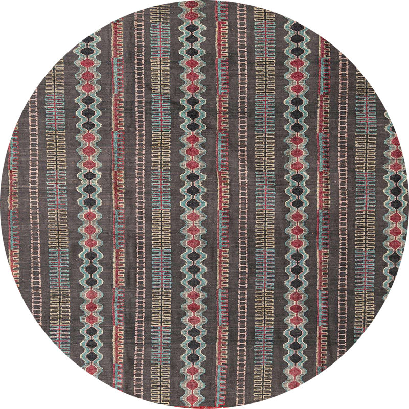 Abstract Indoor Rug, Round 7'