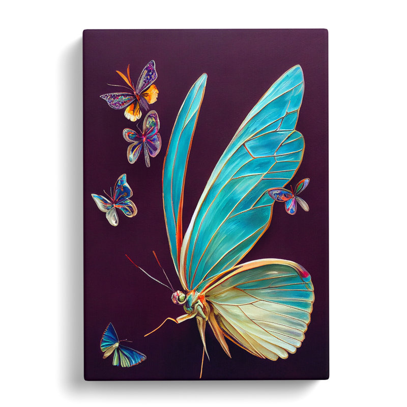 Collection Of Butterflies - Wrapped Canvas, 60cm H x 40cm W x 3cm D