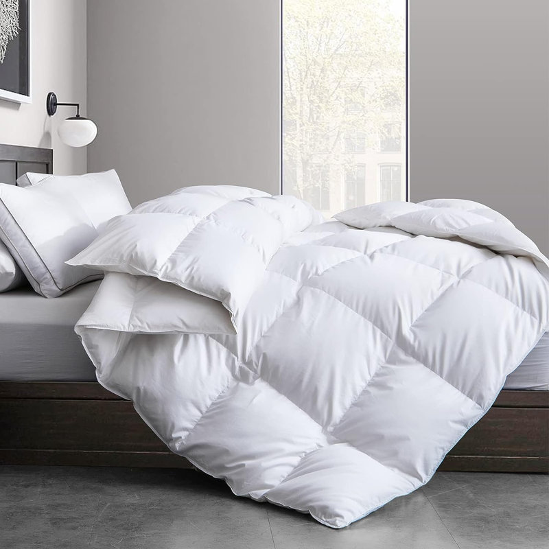  Housse et couette 100% coton, Blanc, Housse de couette pour lit double