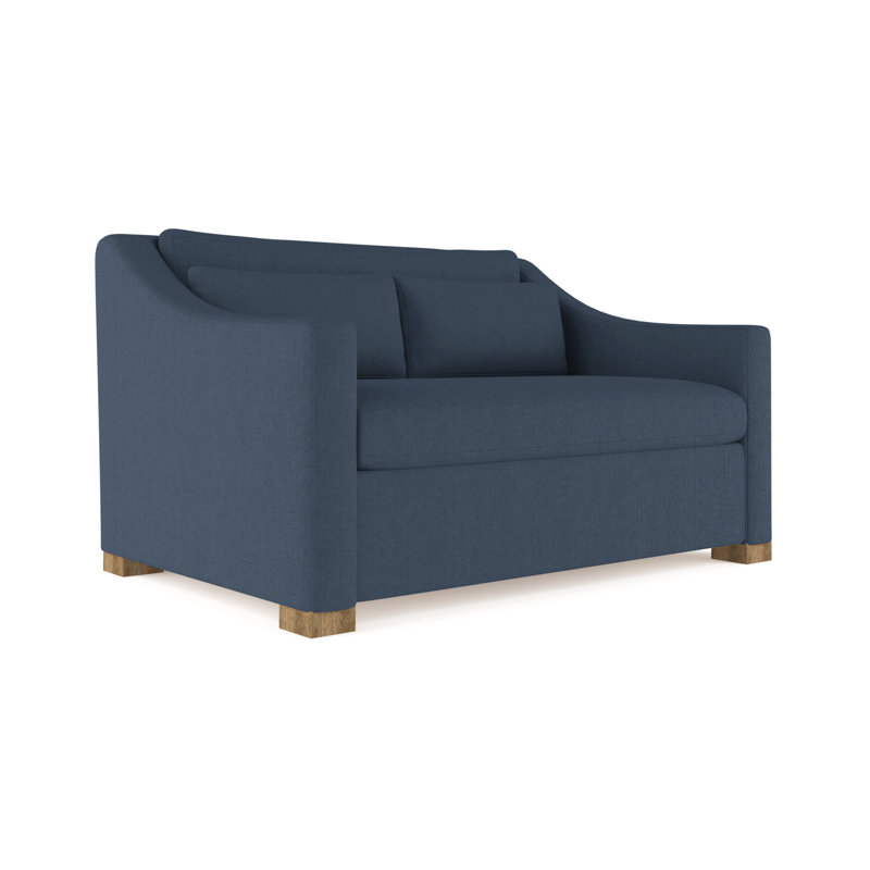 Causeuse Crosby, H 32,5 po x l 60 po x P 43 po, Lin à tissage carré jacinthe, Naturel