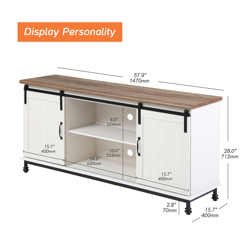 Crédence de rangement l 57,9 po Wenoa